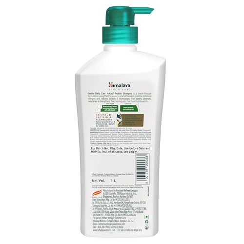 Himalaya Gentle Daily Care Natural Protein Shampoo | Mild daily Shampoo | With Chickpea, Licorice & Amla | 1000 ml