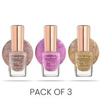 Seven Seas Easy Gel Nail Polish | Quick Dry Gel Nail Polish, Pack of 3 (Combo-19, 30ml)