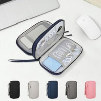 Digital accessory organizer bag, portable double - layer waterproof, suitable for a variety of digital accessories travel universal storage, business travel gadget bag