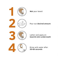 Ustraa Beard Wash Woody - 100 ml - Sulphate-free Beard Wash | Thick Foam, No Post-wash Dryness, Cleansed & Smooth Beard | Beard Shampoo for Germ-Free Beard