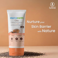 Mamaearth Chia Calming Moisturizer with Chia Seed & Ceramides for Healthy Skin Barrier | For Hydrated Glow | Co-Created with Dermats | For Dry & Sensitive Skin | 24H Long Lasting Moisturization | Fragrance Free | 80 g