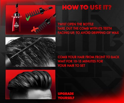 UrbanGabru Aqua Hair Wax | Hair Wax For Men Strong Hold High Shine 260 Ml | 2-In-1 Men Hair Styling Wax | Wet Look