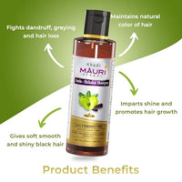 Khadi Mauri Herbal Amla Shikakai Shampoo - Strengthens Roots & Hair Follicles, Repairs Damage & Fights Hairfall - Enriched with Natural Ingredients - 210 ML