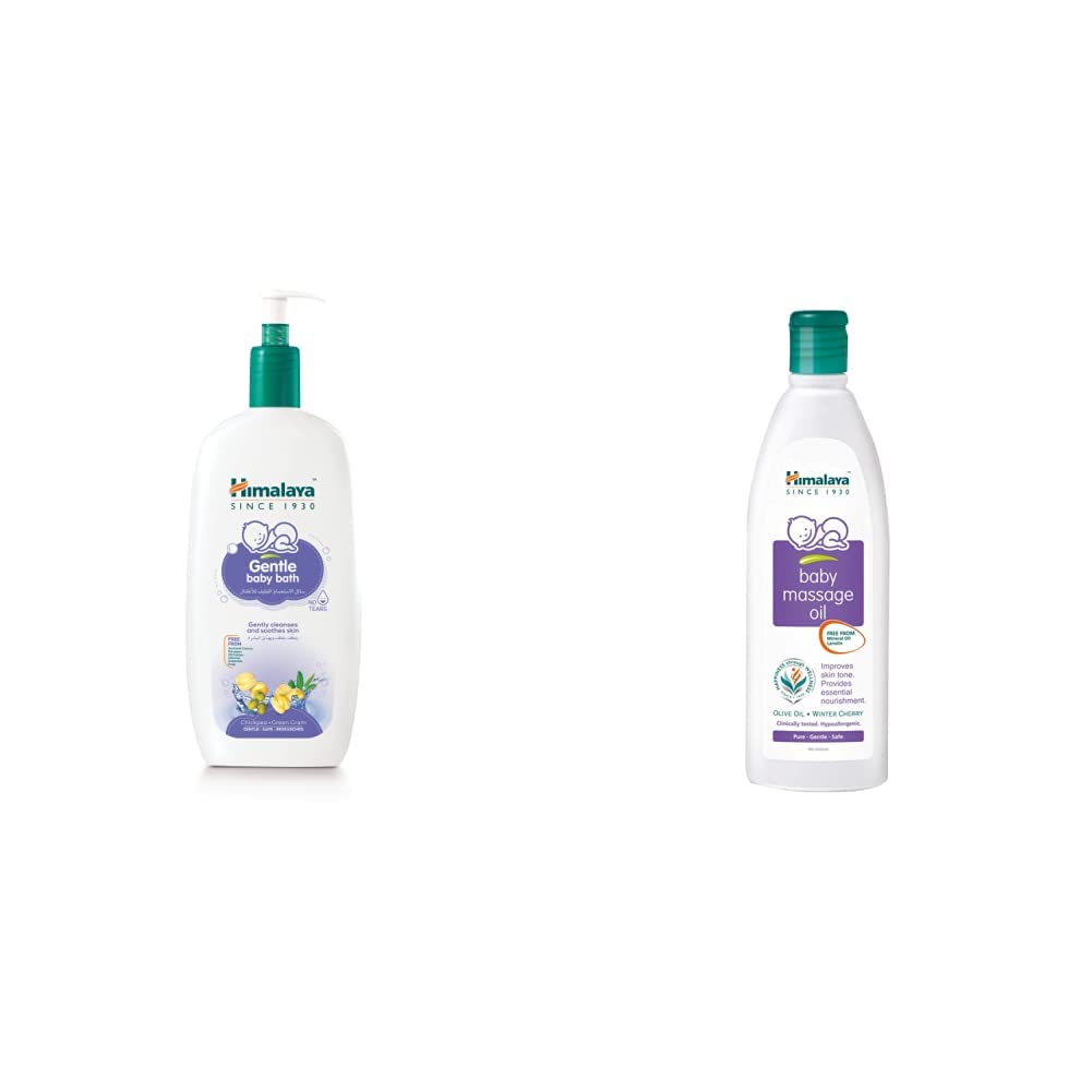 Himalaya Gentle Baby Wash (400ml) & Himalaya Baby Massage Oil (200ml)