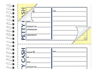 Adams Spiral Petty Cash Book, 2-Part, Carbonless, 4 Messages per Page, 200 Sets per Book (SC1156)