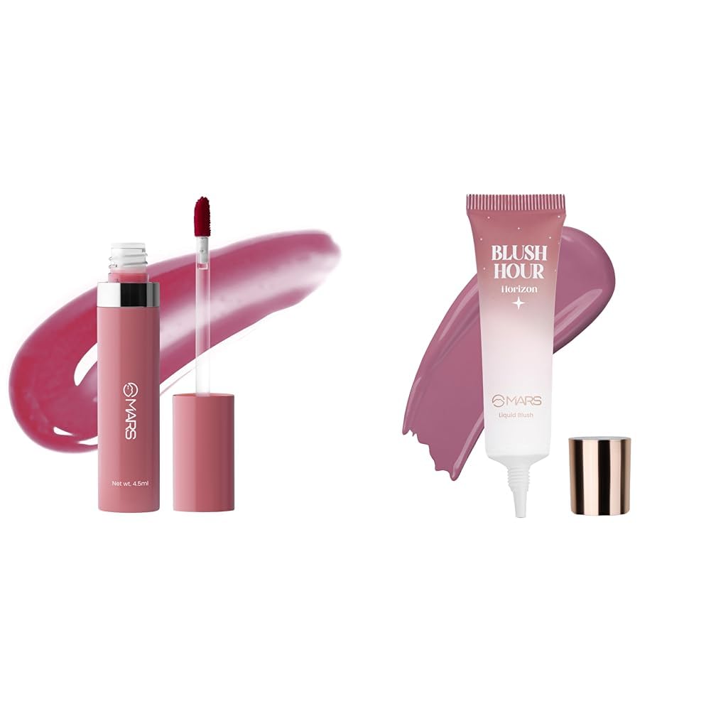 MARS Drip Lip Mist for Women (4.5 ml) (02-Mulberry Drip) Liquid Blush Hour | Dewy-Matte Finish | Highly Pigmented | Lightweight & Long-Lasting Formula | Effortless Application (12 ml) (04-HORIZON)