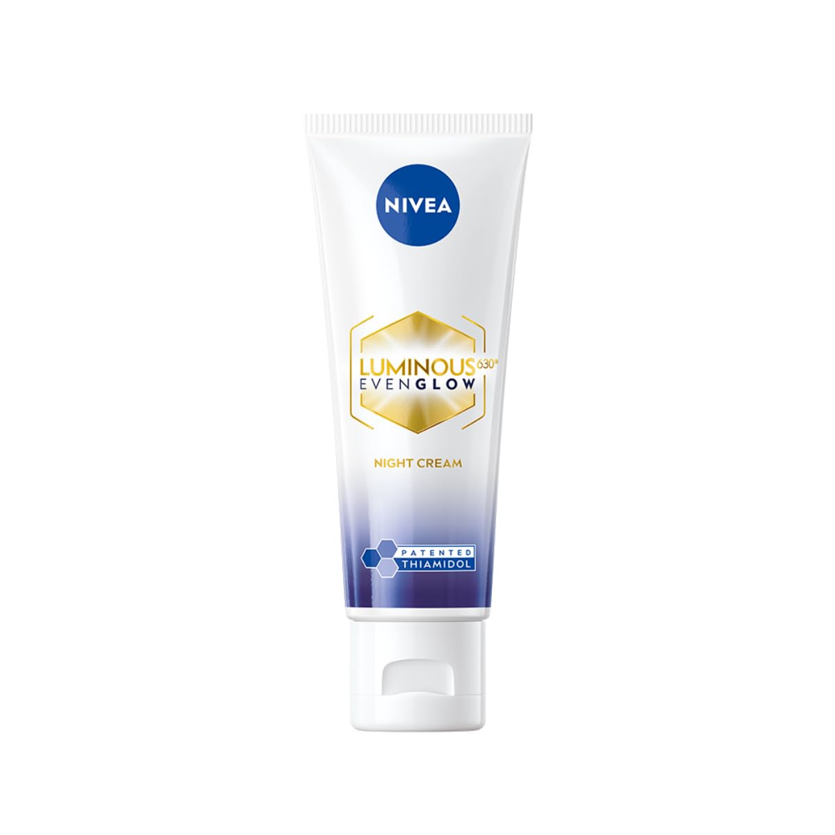 NIVEA Luminous Even Glow Night Cream with Thiamidol and Hyaluronic Acid for Dark Spots Reduction and Deep Moisturization, Even skin tone, Reduces dullness| 40ml