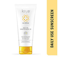 Kaya Clinic Brightening Beads Cleanser, Vitamin E & B3 enriched everyday brightening face wash, 100 ml And Kaya Clinic Daily Use Sunscreen SPF 30, 75ml
