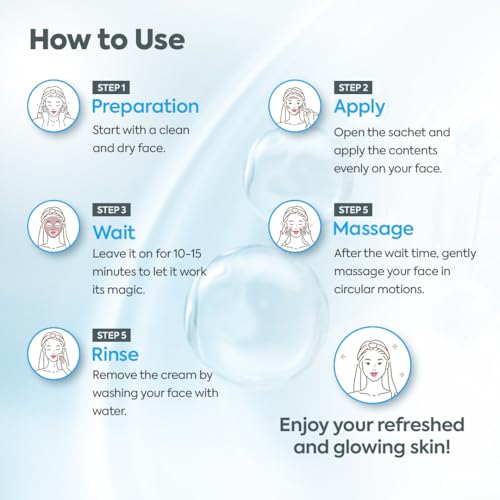 Raaga Professional De-Tan Pack with Kojic, Lactic Acid & Arbutin | Tan Removal Cream | Dermatologically Tested, Peroxide, Hydroquinone & Sulphate Free- 12g x 6 (72gm)