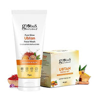 Globus Naturals Ubtan Face Wash & Facial Kit Combo, Skin Brightening Formula, For All Skin Types