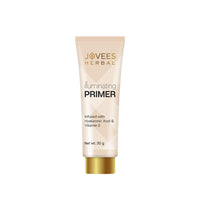 Jovees Herbal Illuminating Primer Infused with Hyaluronic Acid & Vitamin E | Hydrating & Smooth Natural Finish | Light Weight Formula | Natural Tint, 30gm
