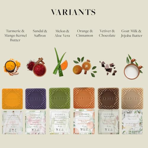 Sadhev Organic Vetiver And Chocolate Bathing Soap For Damaged Skin Chemical Free- 125g (Pack of 1)