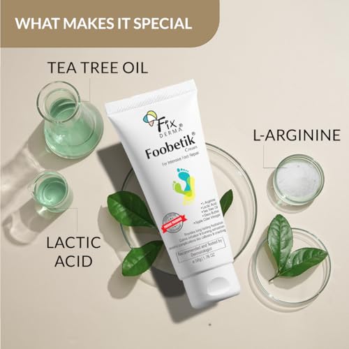 Fixderma Foobetik Cream, Foot cream, Foot Care For Diabetic, For Dry & Cracked Feet, Moisturizes & Soothes Feet, Heel Repair, For Calloused, or Chapped Skin, Paraben Free - 50g