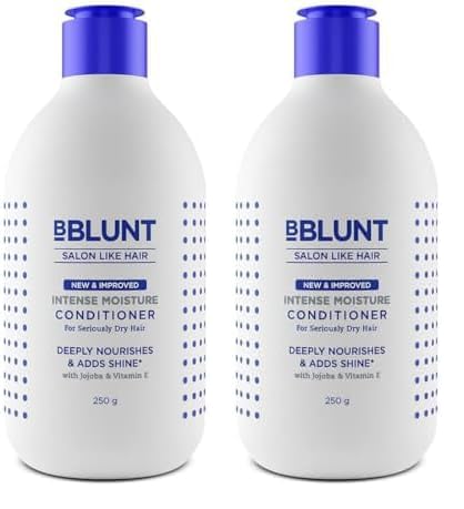 BBLUNT Intense Moisture Conditioner with Vitamin E & Jojoba for Dry & Frizzy Hair - 250 g (Pack of 2)