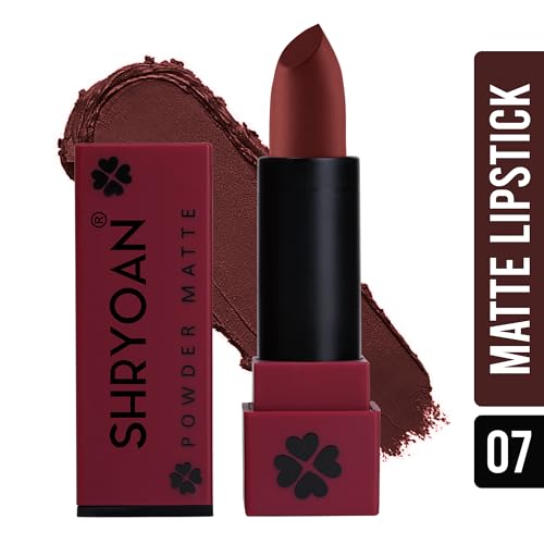 Shryoan Powder Matte Lipstick with Moisturizing and Hydrating Formula | For Every Day Use (3.2g) (Shade-07, Shade-07)