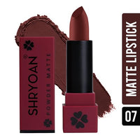 Shryoan Powder Matte Lipstick with Moisturizing and Hydrating Formula | For Every Day Use (3.2g) (Shade-07, Shade-07)