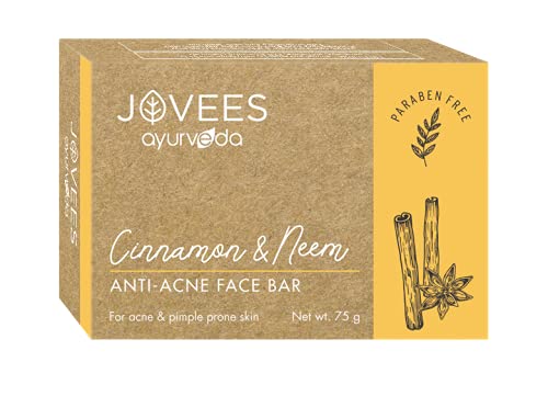 Jovees Herbal Orange Peel & Honey Soap 100 g, Basil Turmeric Anti Bacterial 100 g, Cinnamon & Neem Anti Acne Face Bar 75 g, Shea Butter & Aloe Vera Hydrating 100 g Soap Combo 4