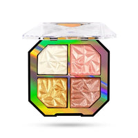 Seven Seas Moon Face Shimmery Highlighter & Eyeshadow Palette | Highly blend-able | Highlighter Palette For Women (Multicolor 02, 12g)