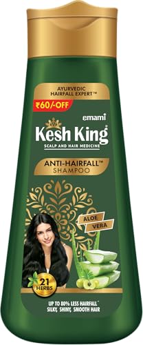 Kesh King Ayurvedic Anti Hairfall Shampoo Reduces Hairfall 21 Natural Ingredients With The Goodness Of Aloe Vera, Bhringraja And Amla For Silky, Shiney, Smooth Hair, 340Ml