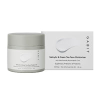 Gabit Salicylic Acid & Green Tea Face Moisturiser For Acne, Blackheads & Open Pores | Oil free, Lightweight Moisturizer, Exfoliates, Brightens skin |Ceramides, Niacinamide, CiCa |For Women & Men, 50ml