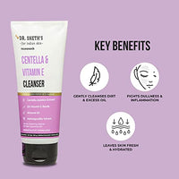 Dr. Sheth's Centella & Vitamin E Cleanser | pH Balanced, Gently Cleanses & Hydrates | For Normal, Oily & Sensitive Skin | With Almond Oil And Ashwagandha Extract | Men & Women |100 mL