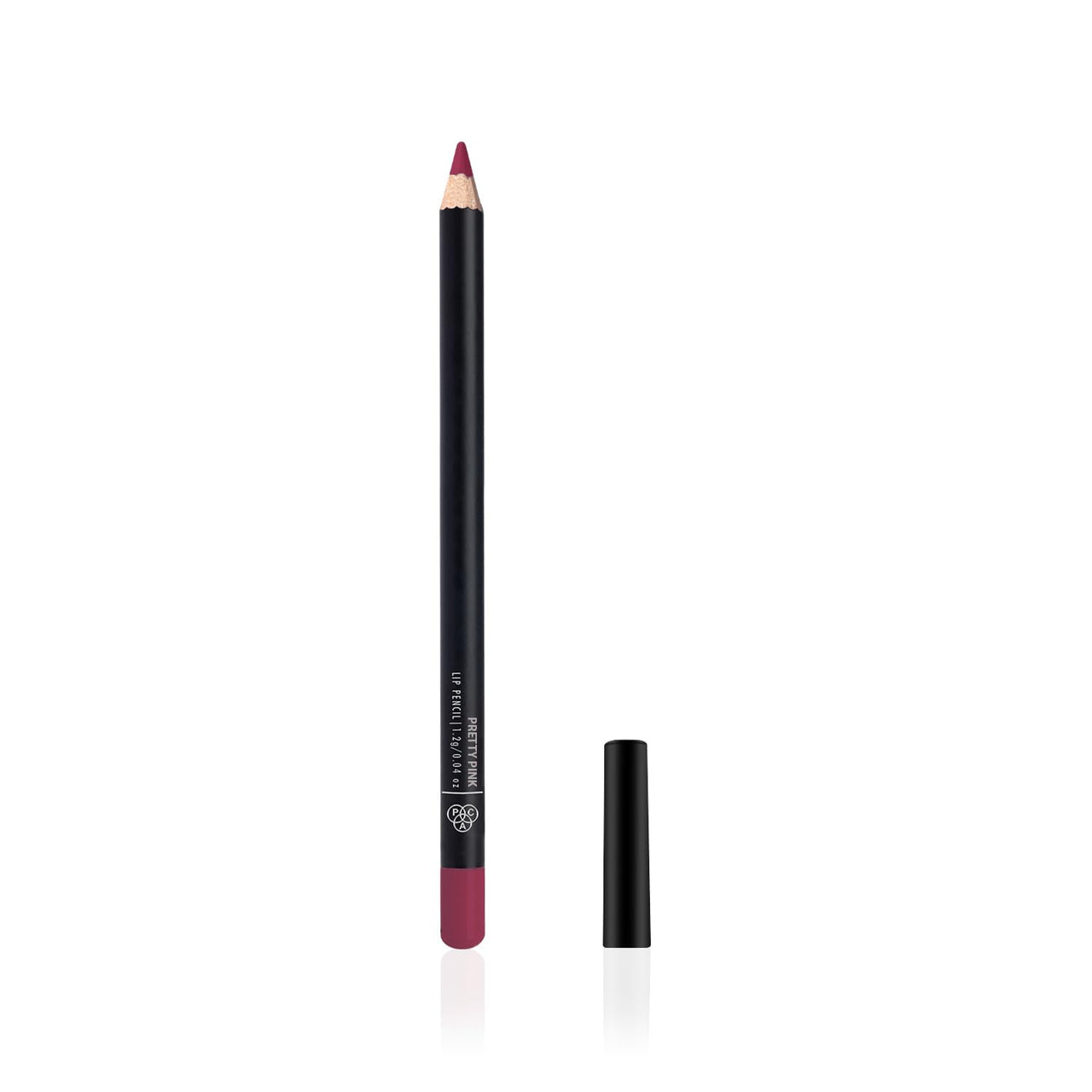 PAC Lip Pencil (Pretty Pink) | Richly Pigmented One Swipe Application | Creamy Non Drying Comfortable Formula | Wood Barrel Lip Liner Pencil