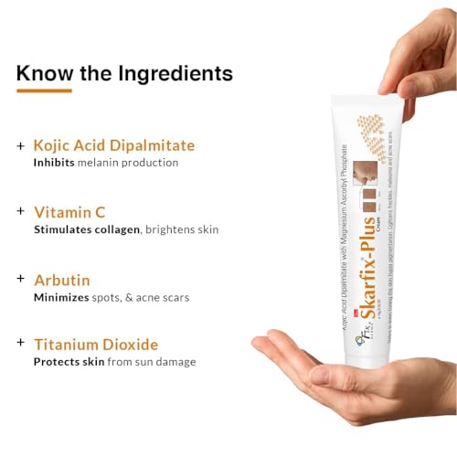 Fixderma 2% Kojic Acid + 1% Arbutin Skarfix-Plus Scar Removal Cream | Hyperpigmentation Removal Cream and Acne Scars Removal Cream | Helps to Reduce Melasma- 15 g