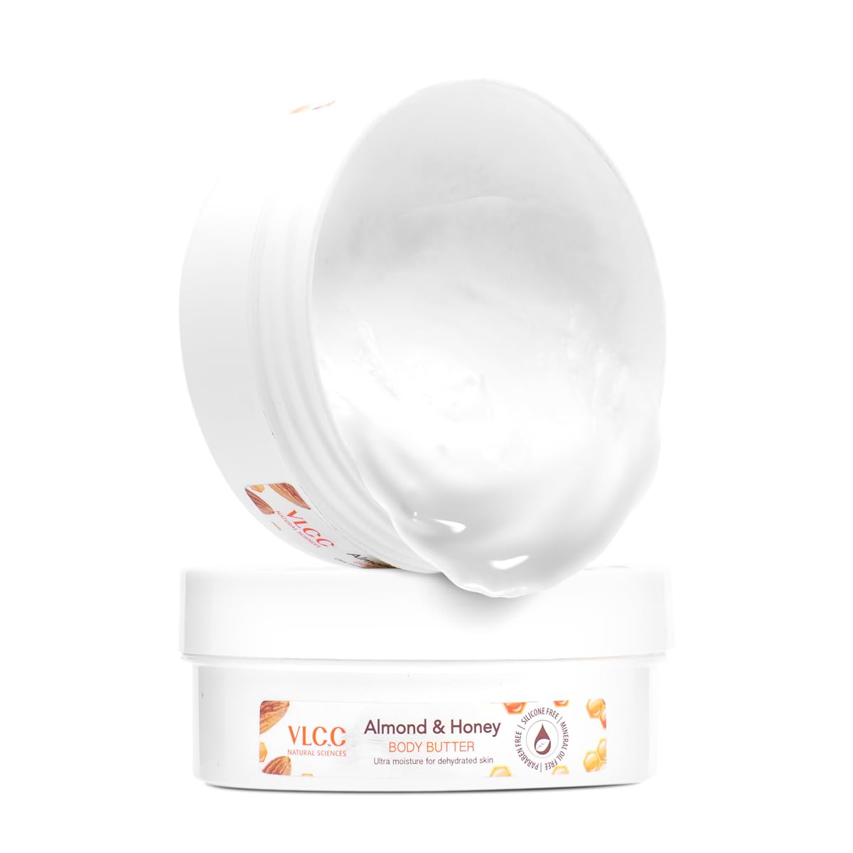 VLCC Almond & Honey Body Butter - 200g | Deeply Moisturizing Body Butter for Dehydrated Skin | Intensely Hydrating Body Cream for Soft, Smooth, Hydrated Skin with Almond Oil & Honey