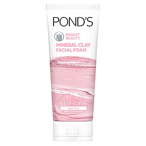 POND'S Bright Beauty Mineral Clay Vitamin B3, 4X Oil Absorbing, Brightening, For Oil Free Instant Glow, Face Wash 90 g