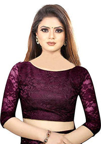 Avantika Fashion Women's  Jacquard Russell Net Saree With blouse piece