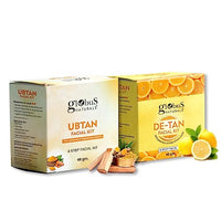 Globus Naturals Facial Kit Combo-Skin Lightening Ubtan & Tan Removal De-Tan Facial Kit, For All Skin Types