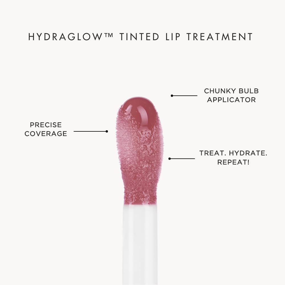 HYUE HydraGlow™ Tinted Lip Treatment (6 ml) | Mauve-licious | 24‑Hour Hydration with Sea Buckthorn Oil & Kokum Butter | Non‑Sticky | High‑Shine | Nourishing & Vegan Formula | Chunky Applicator