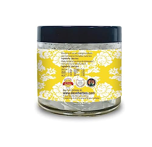 Deve Herbes Aloe Vera Gel (Elixir) | Made with 100% Pure Aloe Vera | Deeply Moisturizing & Hydrating | Daily Skin & Hair Care | For All Skin Types | 50gm