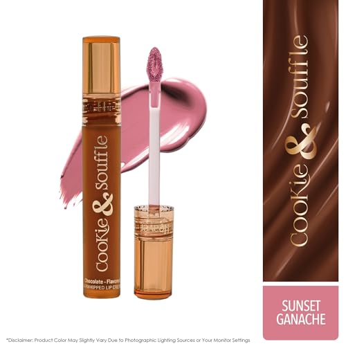 Blue Heaven Cookie & Souffle Matte Lipstick for Women, Long lasting Liquid lipstick, Enriched with Cocoa Butter & Rosehip Oil, Softening & Nourishing Lip color - Sunset Ganache, 3.2ml