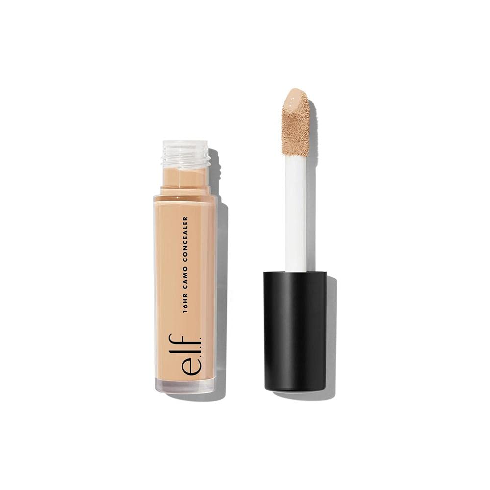 e.l.f. 16HR Camo Concealer, Full-Coverage, Highly-Pigmented Face Concealer Liquid With A Matte Finish, Crease-Proof, Vegan & Cruelty-Free, Tan Neutral