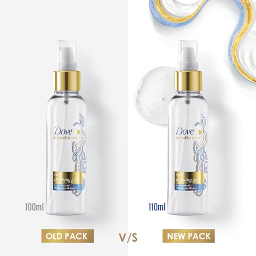 Dove Beautiful Curls Defining Gel, 110 Ml, Up To 48 Hour Curl Shape Definition, Pack of 1