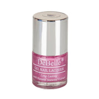 DeBelle Gel Nail Polish Roselin Fiesta (Metallic Rose Pink Nail Paint)|Non UV - Gel Finish |Chip Resistant | Seaweed Enriched Formula| Long Lasting|Cruelty and Toxic Free| 8ml