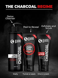 Beardo Activated Charcoal Face Wash for men, 200ml | For Deep Pore Cleaning and Removes Dirt | face wash for acne and pimples | face wash for oily skin (Pack of 4)
