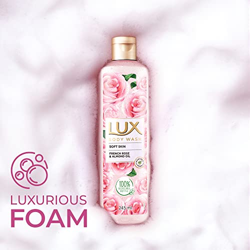 Lux Shower Gel, French Rose Fragrance & Almond Oil Bodywash, With Glycerine For Soft & Glowing Skin, Paraben Free, 245 ml