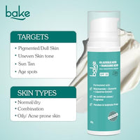 BAKE 6% Glycolic Acid Cream SPF 30 PA+++ with Niacinamide for Pigmentation, Dark Spots & Tan Removal | Daily Brightening Cream | Improves Uneven Skin Tone & Reduces Sun Damage | For Men & Women | 30g