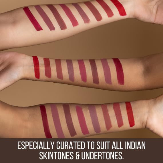 MyHues Lip Comfort Matte Liquid Lipstick Dusty Pink (Rose-Gulla) - 5ml, Non-Drying Matte Finish | Transferproof Lipstick