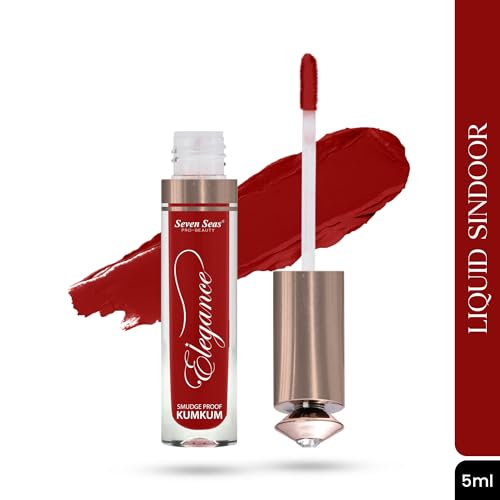 Seven Seas Long Lasting | Waterproof | Smudgeproof Tradition Sindoor (Red, 5ML)