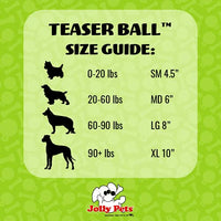 Jolly Pets Teaser Ball Dog Toy, Medium/6 Inches, Blue, 6-Inch Teaser Ball, Blue Medium (6 in)