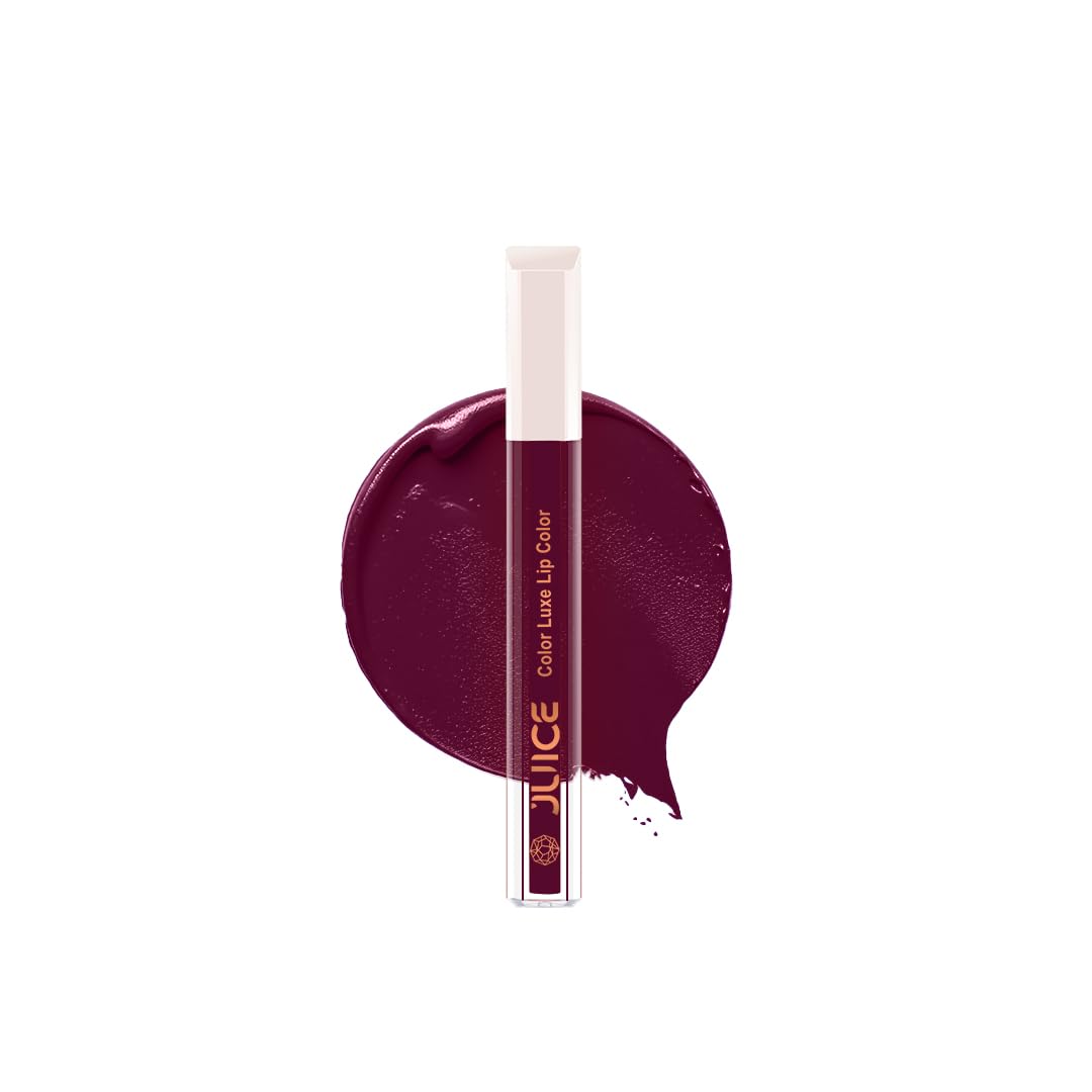 Juice Cosmetics Matte Luxe Lipstick - Vitamin E Enriched, Smudge-Free with Bio Retinol, Moisturizing Lock Technology, SPF 15, Long-Lasting (Sultry Burgundy - M04)