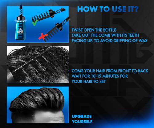 UrbanGabru Aqua Hair Wax | Alpha Edition 2-in-1 Men Hair Styling Wax | Strong Hold Wet look & Shiny finish all day (260 ml)