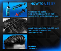 UrbanGabru Aqua Hair Wax | Alpha Edition 2-in-1 Men Hair Styling Wax | Strong Hold Wet look & Shiny finish all day (260 ml)