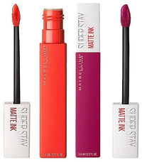 Maybelline New York Super Stay Matte Ink Liquid Lipstick, 120 Artist, 5g & Maybelline New York Super Stay Matte Ink Liquid Lipstick, 25 Heroine, 5ml