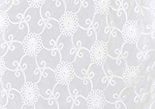 AKSHAR LLC Women's  Designer Pure Chiffon Dupatta with Pure Cotton Thread Embroidery Work