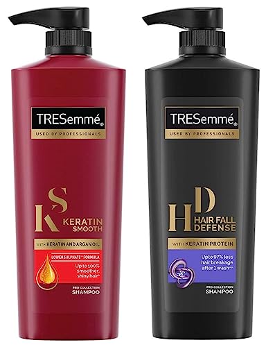 Tresemme Keratin Smooth Shampoo, 580Ml And Hair Fall Defense Shampoo, 580Ml