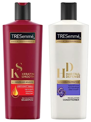 Tresemme Hair Fall Defence Conditioner 190 Ml & Keratin Smooth Shampoo, 185 Ml